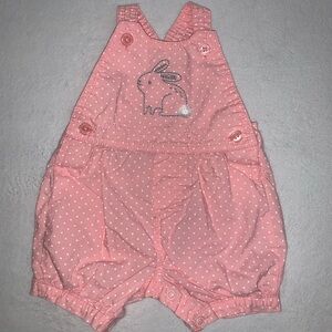 Pink Bunny Polka-Dot Baby Romper Size 3 Months